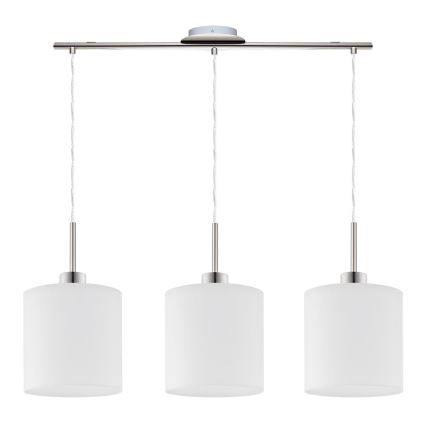 Eglo -  Κρεμαστό φωτιστικό οροφής LED TUNJA 3xE27/60W/230V λευκό