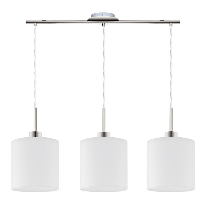 Eglo -  Κρεμαστό φωτιστικό οροφής LED TUNJA 3xE27/60W/230V λευκό