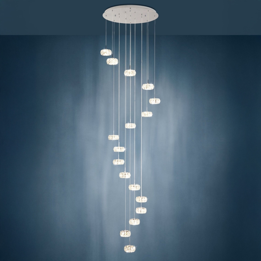 Eglo - Κρυστάλλινο πολύφωτο με dimming  LED 17xLED/4,5W/230V