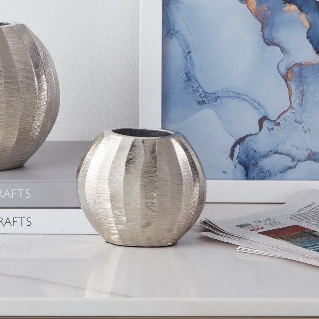 Eglo - Μεταλλικό βάζο 9,5x11 cm ματ χρώμιο