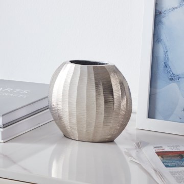 Eglo - Μεταλλικό βάζο 13x15 cm ασημί