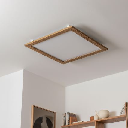 Eglo - Πάνελ dimming LED SALOBRENA-TW WOOD LED/32,5W/230V 2700-6500K 64x64 cm καφέ + τηλεχειριστήριο
