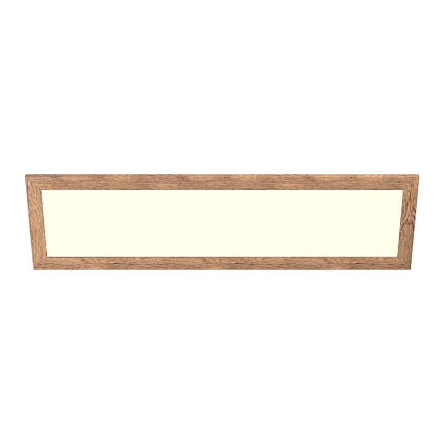 Eglo - Πάνελ πλαφονιέρα LED SALOBRENA-RW WOOD LED/34W/230V 2700/4000K 124x34 cm καφέ