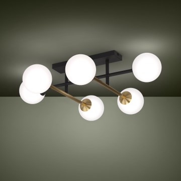 Eglo - Πλαφονιέρα οροφής 6xE14/40W/230V χρυσό/μαύρο