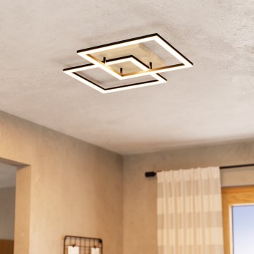 Eglo - Πλαφονιέρα οροφής ντιμαριζόμενη LED 4xLED/32W/230V 2700-6500K καφέ/μαύρο