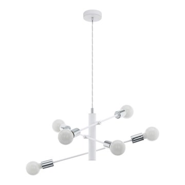 Eglo - Πολύφωτο σε σχοινί 6xE27/60W/230V λευκό