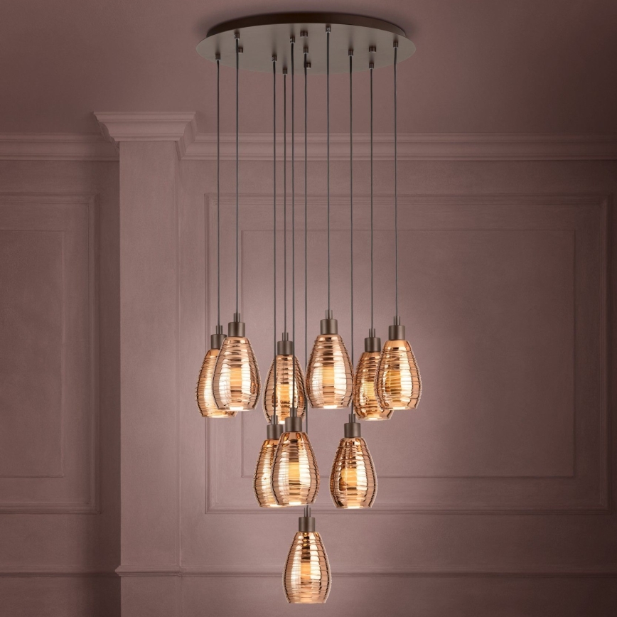 Eglo - Πολύφωτο σε σχοινί 10xE27/60W/230V