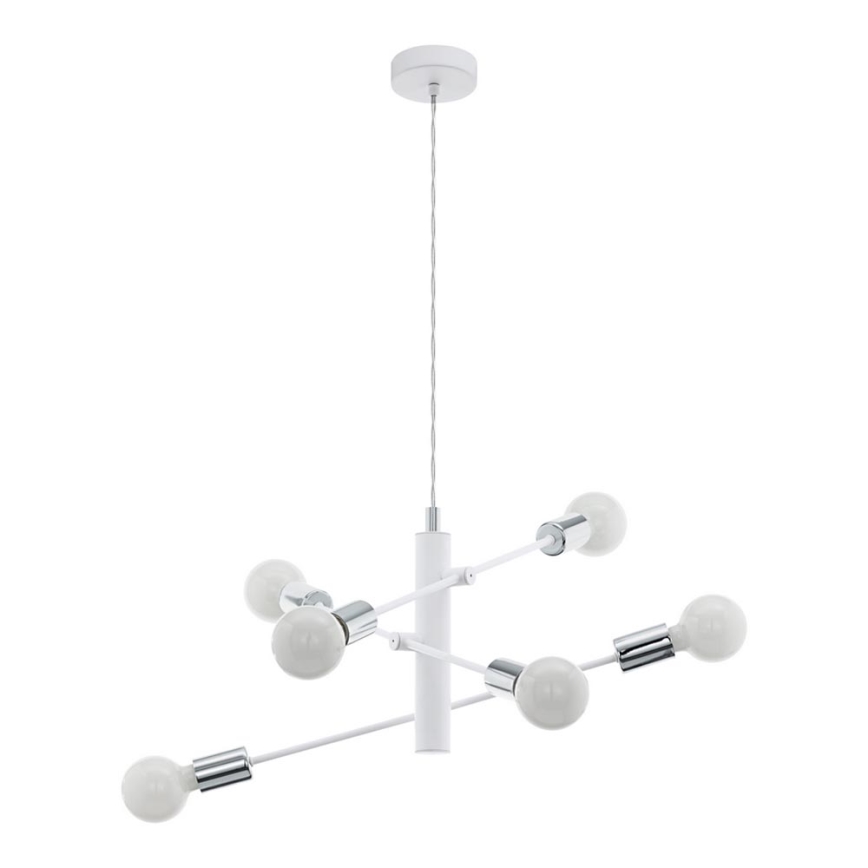 Eglo - Πολύφωτο σε σχοινί 6xE27/60W/230V λευκό