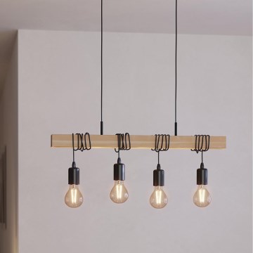 Eglo - Πολύφωτο σε σχοινί TOWNSHEND 4xE27/60W/230V