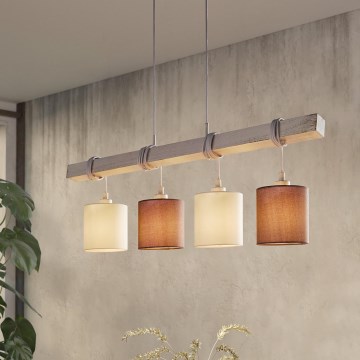 Eglo - Πολύφωτο σε σχοινί TOWNSHEND 4xE27/60W/230V