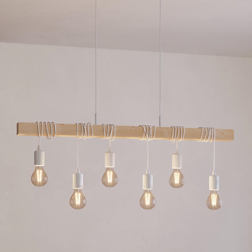 Eglo - Πολύφωτο σε σχοινί TOWNSHEND 6xE27/60W/230V