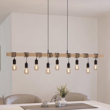 Eglo - Πολύφωτο σε σχοινί TOWNSHEND 9xE27/60W/230V