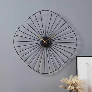 Eglo - Ρολόι τοίχου 1xAA 60x60 cm μαύρο