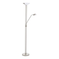 Eglo - Ρυθμιζόμενο LED επιδαπέδιο φωτιστικό LED/20W + LED/2,5W ματ χρώμιο