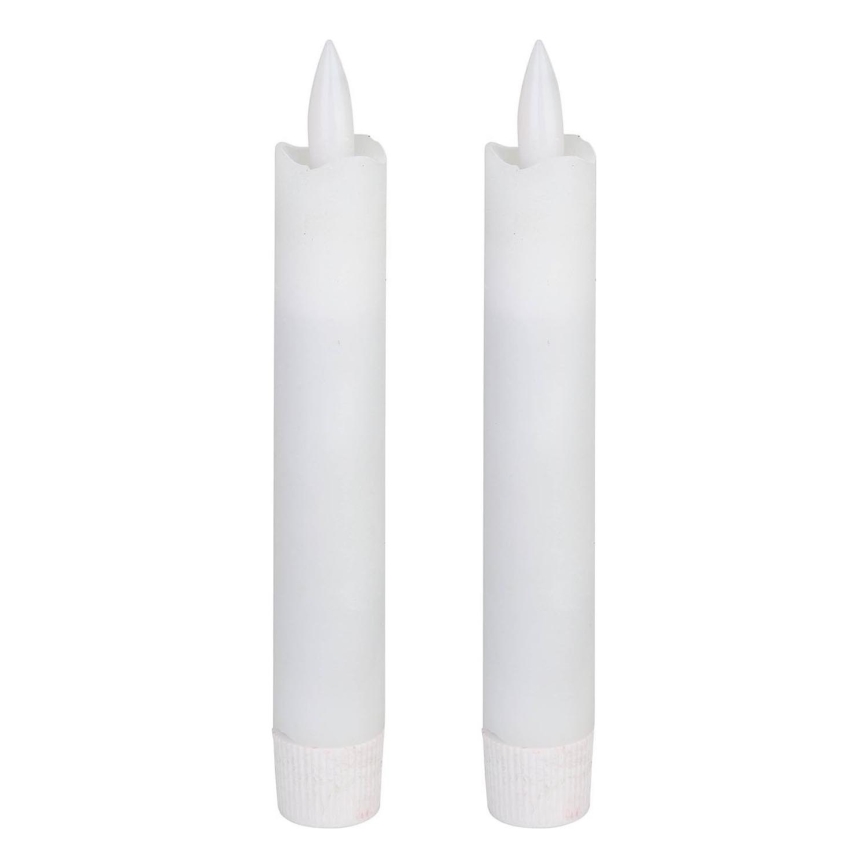 Eglo - ΣΕΤ 2x LED Κερί LED/1xAAA 15 εκ. λευκό