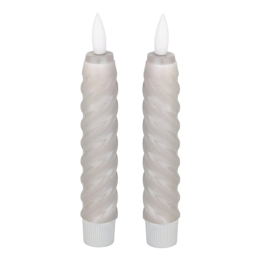 Eglo - ΣΕΤ 2x Κεριά LED LED/1xAAA 15 cm γκρι