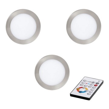 Eglo - ΣΕΤ 3x LED Ρυθμιζόμενο φωτιστικό οροφής TINUS LED/17W/230V + τηλεχειριστήριο