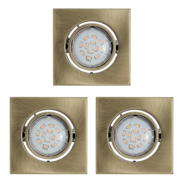 Eglo - Σετ 3x LED φωτιστικά οροφής IGOA 3xGU10/5W/230V