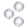 Eglo - ΣΕΤ 3x Χωνευτό Φωτιστικό μπάνιου LED FUEVA 1xLED/2,8W/230V IP44 γυαλιστερό χρώμιο