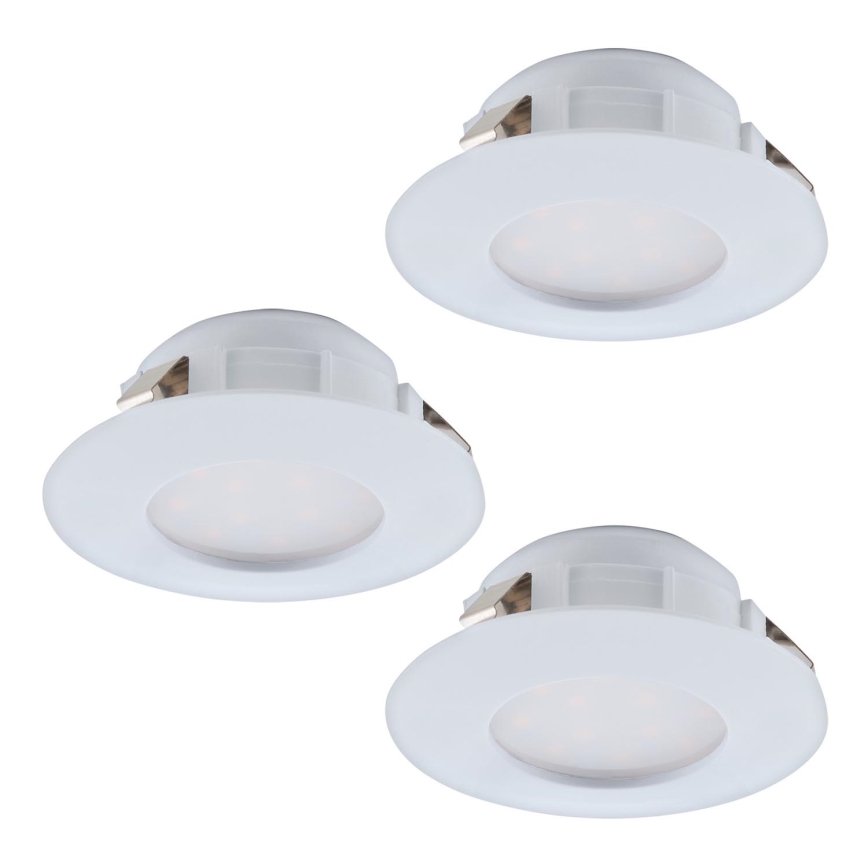 Eglo - ΣΕΤ 3x Χωνευτό φωτιστικό οροφής μπάνιου LED PINEDA 1xLED/4,9W/230V IP44