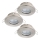 Eglo - ΣΕΤ 3xLED Χωνευτό φωτιστικό μπάνιου 1xGU10/4W/230V IP44 ματ χρώμιο