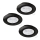 Eglo - ΣΕΤ 3xLED Χωνευτό φωτιστικό μπάνιου 1xGU10/4W/230V IP44 μαύρο