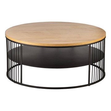 Eglo - Τραπεζάκι σαλονιού 36x80 cm καφέ/μαύρο - FSC πιστοποιημένο