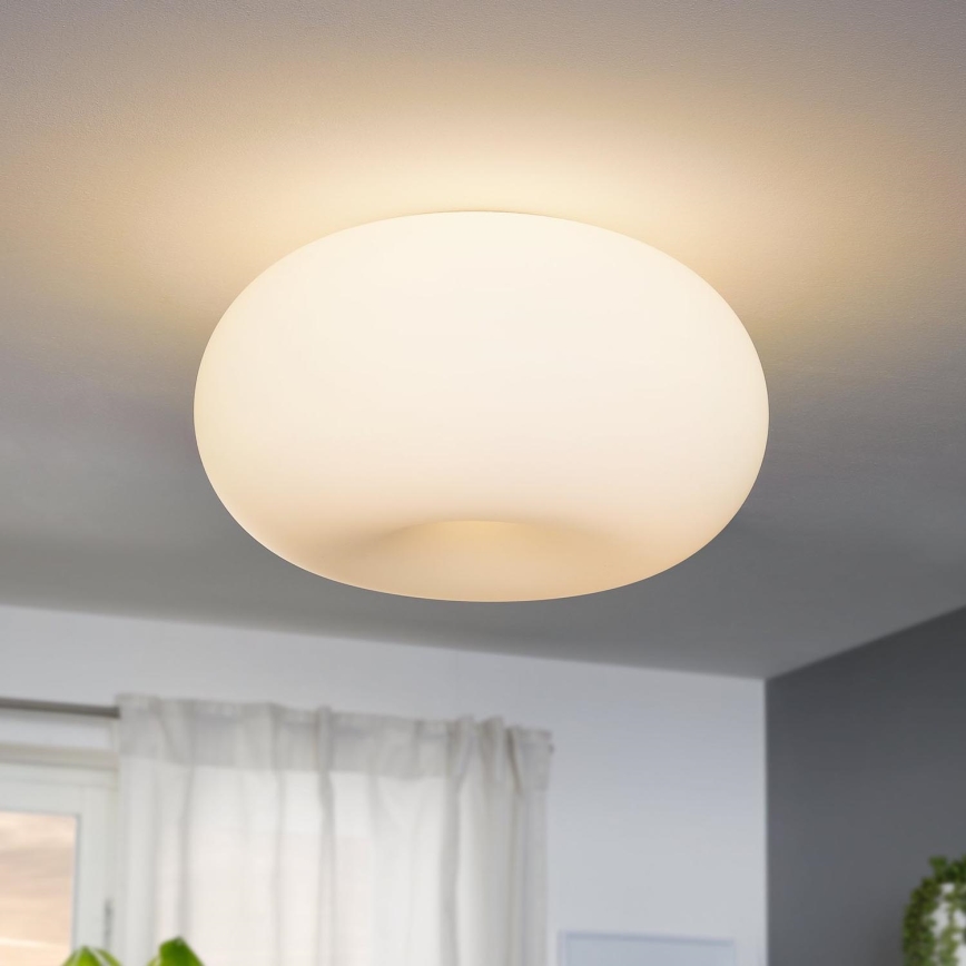 EGLO - Φως οροφής OPTICA 2xE27/60W/230V γυαλί οπαλίνα