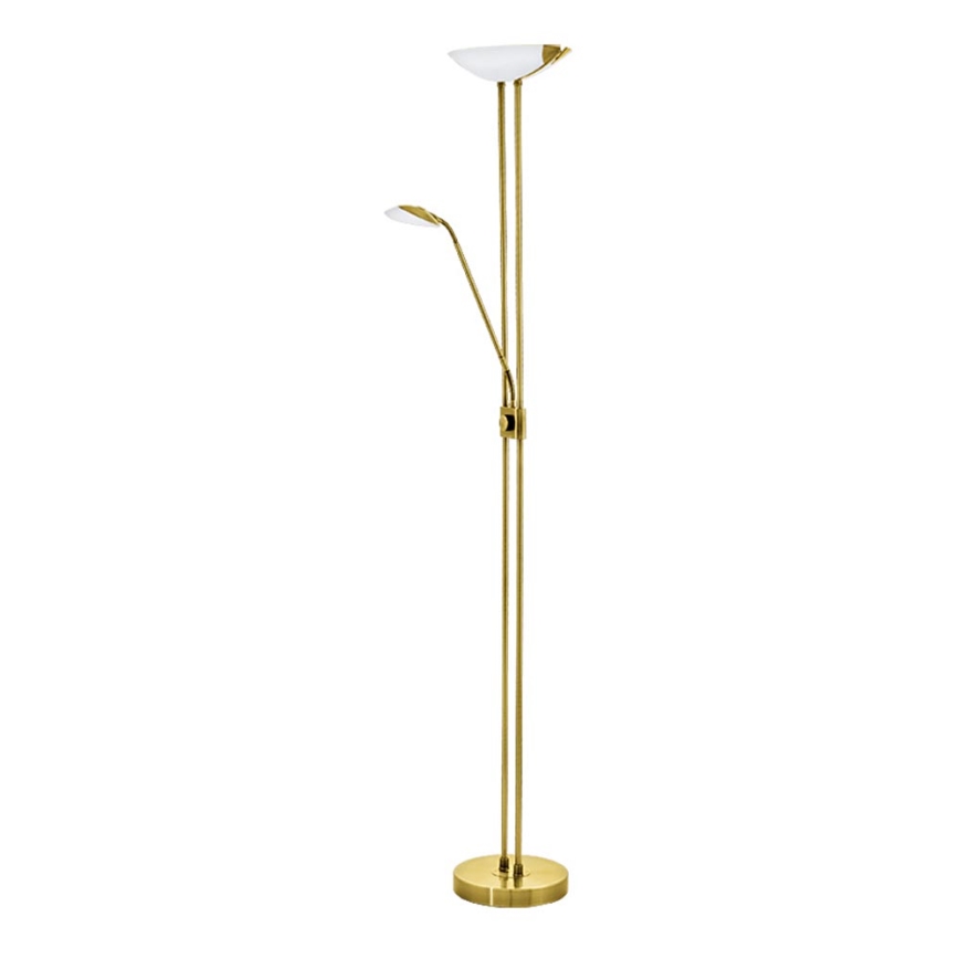 Eglo - Φωτιστικό δαπέδου LED Dimmable LED/20W + LED/2,5W ορείχαλκος