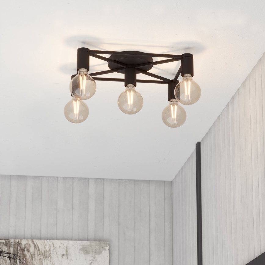 Eglo - Φωτιστικό οροφής 5xE27/40W/230V μαύρο
