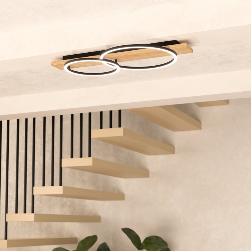 Eglo - Φωτιστικό οροφής LED 2xLED/12W/230V 3000K μπεζ/μαύρο
