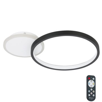 Eglo - Φωτιστικό οροφής LED Dimmable LED/15W/230V μαύρο + τηλεχειριστήριο