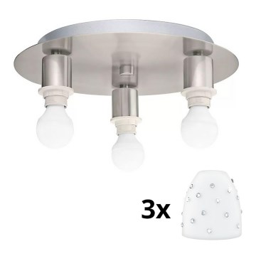 Eglo - Φωτιστικό οροφής LED MY CHOICE 3xE14/4W/230V ματ χρώμιο/λευκό