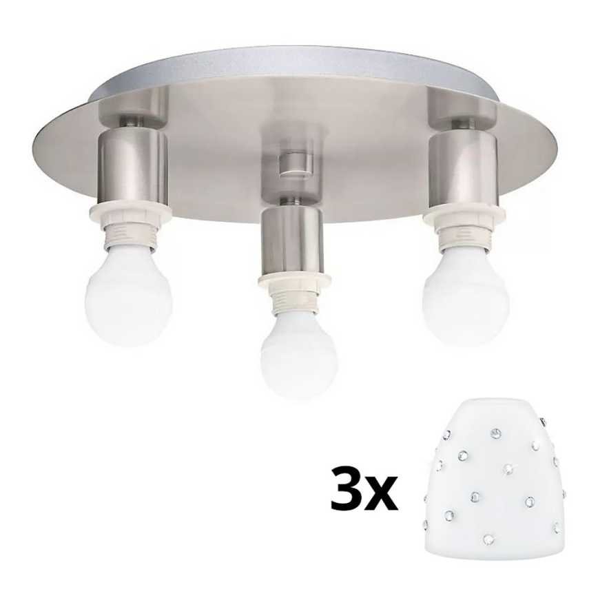 Eglo - Φωτιστικό οροφής LED MY CHOICE 3xE14/4W/230V ματ χρώμιο/λευκό
