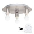 Eglo - Φωτιστικό οροφής LED MY CHOICE 3xE14/4W/230V χρώμιο/λευκό