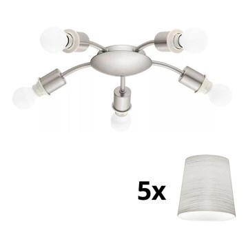 Eglo - Φωτιστικό οροφής LED MY CHOICE 5xE14/4W/230V  ματ χρώμιο/κρεμ