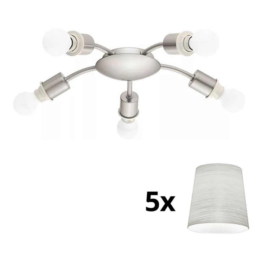 Eglo - Φωτιστικό οροφής LED MY CHOICE 5xE14/4W/230V  ματ χρώμιο/κρεμ