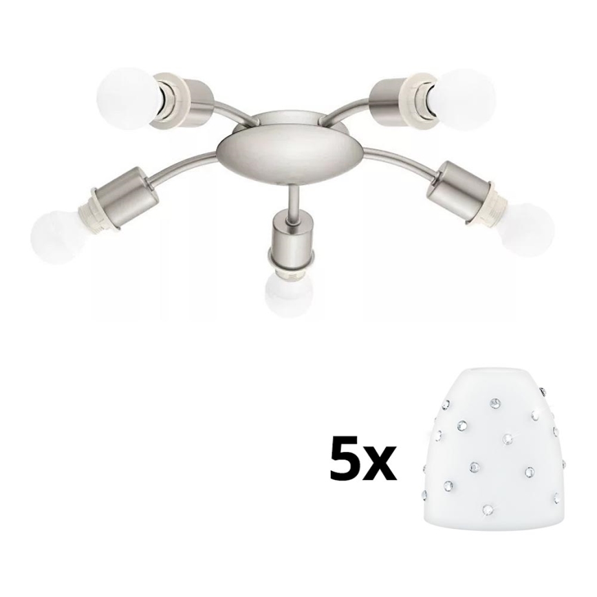 Eglo - Φωτιστικό οροφής LED MY CHOICE 5xE14/4W/230V  ματ χρώμιο/λευκό