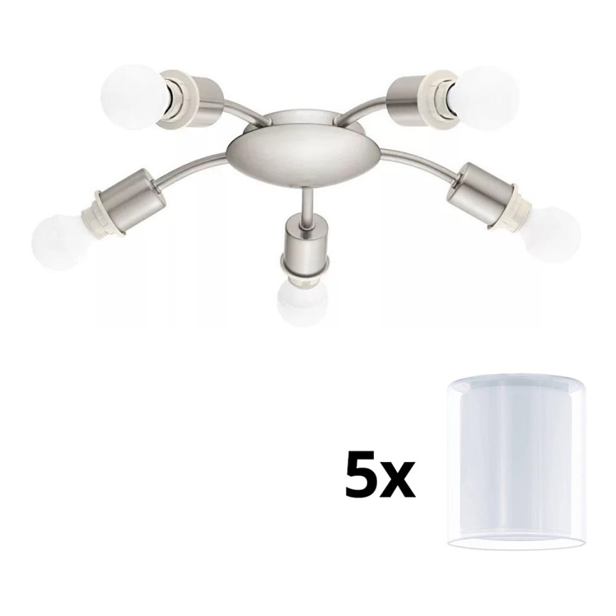 Eglo - Φωτιστικό οροφής LED MY CHOICE 5xE14/4W/230V  ματ χρώμιο/λευκό