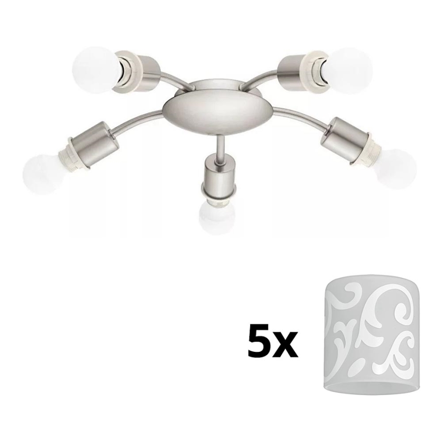 Eglo - Φωτιστικό οροφής LED MY CHOICE 5xE14/4W/230V  ματ χρώμιο/λευκό