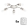 Eglo - Φωτιστικό οροφής LED MY CHOICE 5xE14/4W/230V  ματ χρώμιο/λευκό