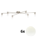 Eglo - Φωτιστικό οροφής LED MY CHOICE 6xE14/4W/230V  χρώμιο/λευκό