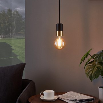 Eglo - Φωτιστικό οροφής με καλώδιο 1xE27/40W/230V μαύρο/χρυσό