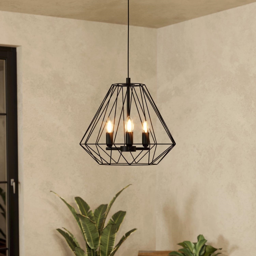 Eglo - Φωτιστικό οροφής με καλώδιο 3xE14/40W/230V