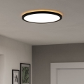 Eglo - Φωτιστικό οροφής μπάνιου dimming LED LED/18,5W/230V 2700-6500K διάμετρος 38,9 cm IP44 μαύρο + τηλεχειριστήριο