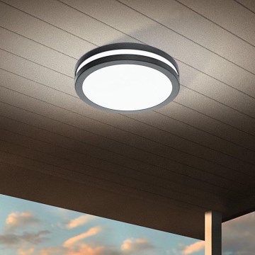 Eglo - Φωτιστικό οροφής μπάνιου dimming LED LOCANA-C LED/14W/230V Bluetooth IP44 ανθρακί