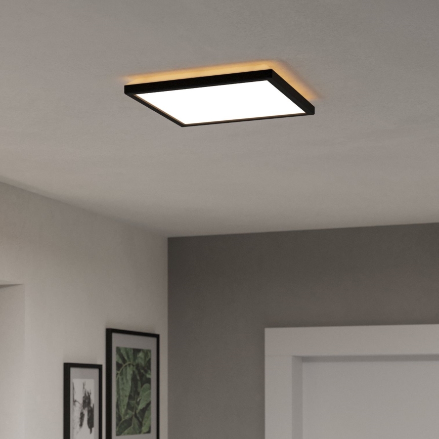 Eglo - Φωτιστικό οροφής μπάνιου LED LED/13,4W/230V 2700/4000/6500K 29x29 cm IP44 μαύρο