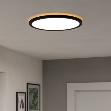 Eglo - Φωτιστικό οροφής μπάνιου LED LED/18,5W/230V 2700K/4000K/6500K διάμετρος 38,9 cm IP44 μαύρο