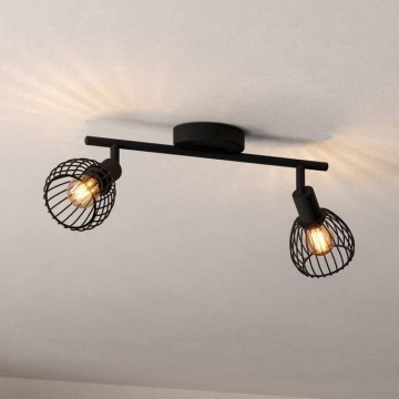 Eglo - Φωτιστικό σποτ 2xE14/40W/230V μαύρο