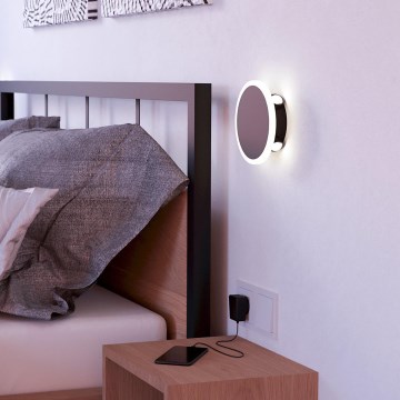Eglo - Φωτιστικό τοίχου LED LED/12W/230V 3000K διάμετρος 17 cm μαύρο
